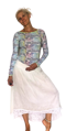 DRES  body - biely-dúhové písmenká