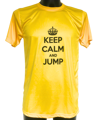 Tričko "KEEP CALM and JUMP" žlté