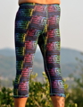 3/4 legíny ŠPORT čierno-farebné - UNISEX