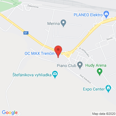 Google map: OZC Max Trenčín, M.R.Štefánika